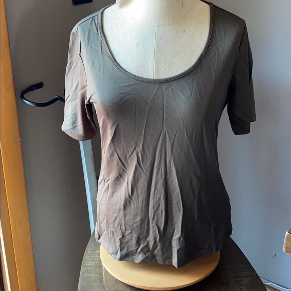 Olive green basic top